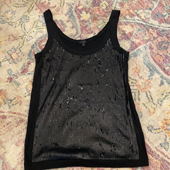 Jcrew black sequin tank top - Picture 1 of 4